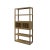 Light Natural Raw Wood Shutter Doors Bookcase Divider Cabinet For Sale - Image 4 of 7