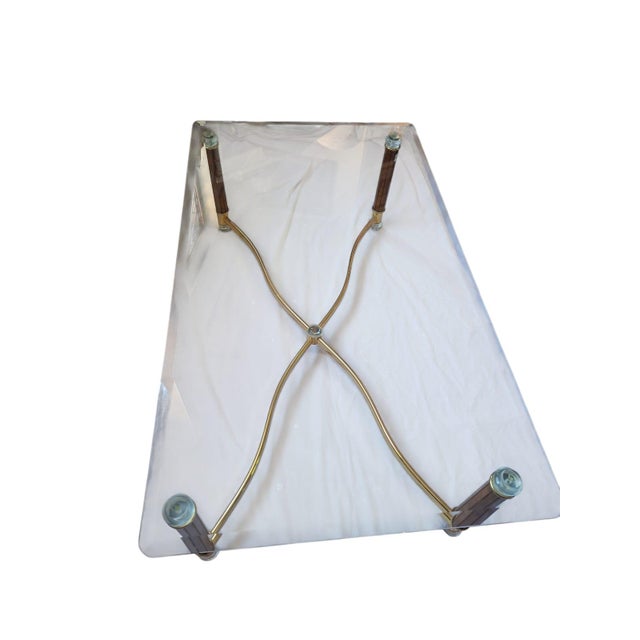 Metal Vintage Glass Coffee Table, 1980s For Sale - Image 7 of 11