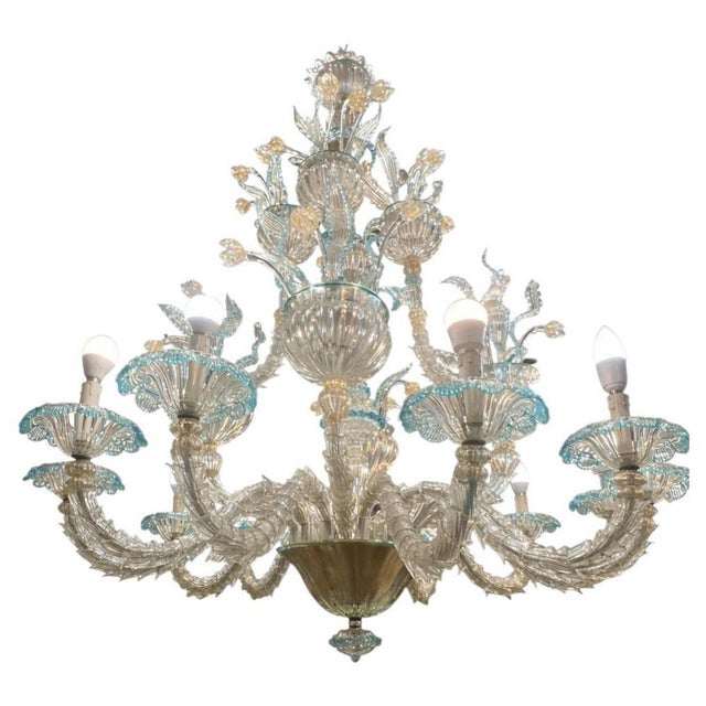 Majestic Rezzonico Murano Chandelier, 1960 For Sale - Image 17 of 17