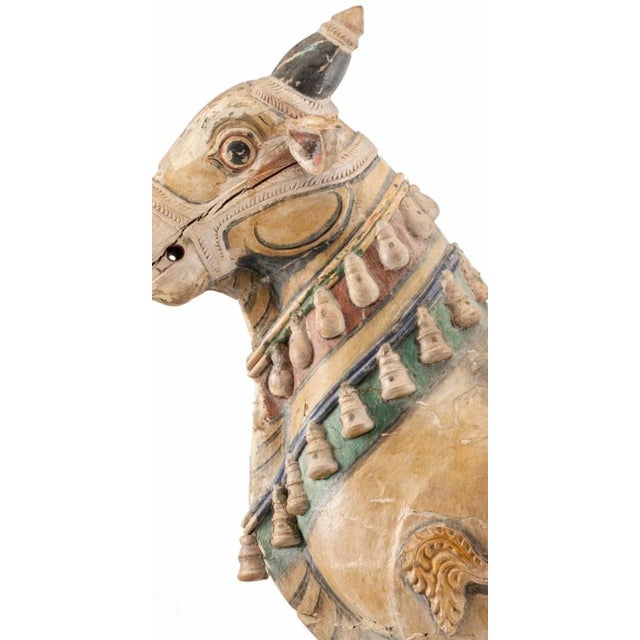 Life Size 19th Century India Nadi Bull Vahana Hindu Temple Architectural Statue For Sale - Image 9 of 10