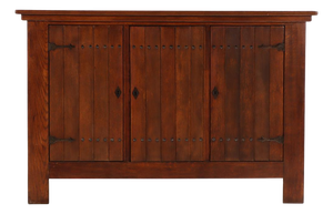French Brutalist Oak Cabinet, C. 1960