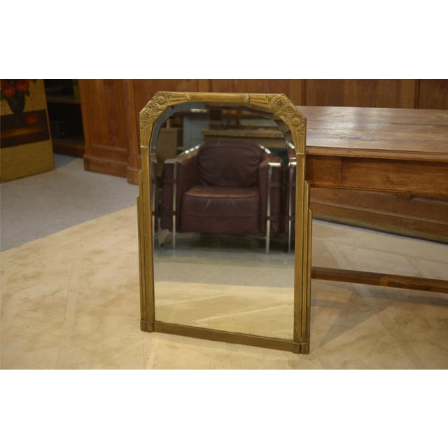 1930s Art Deco Mirror with Beveled Glass, 1930s For Sale - Image 5 of 8