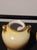 Yellow Antique Noritake Hand-Painted 6.5" Mantel Vases - Pair | "Tree in the Meadow" With Gilded C-Scroll Handles, C. 1920s For Sale - Image 8 of 8