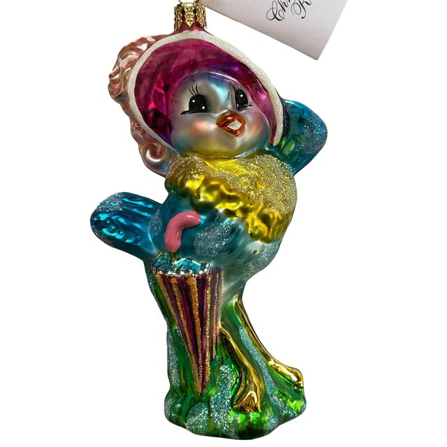 Mid-Century Modern Vintage Christopher Radko “Dressed to Trill” Holiday Ornament For Sale - Image 3 of 6
