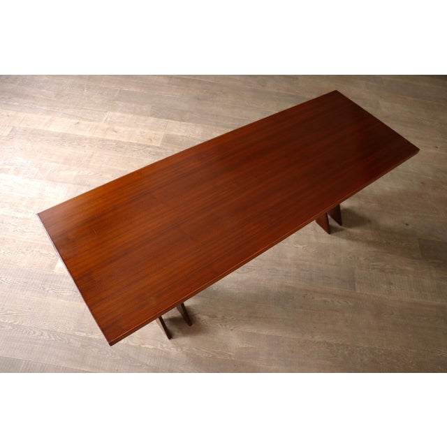 Brown TL58 Dining Table in Walnut by Marco Zanuso for Poggi, Italy, 1960s For Sale - Image 8 of 14