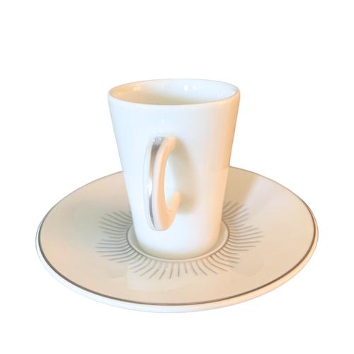 Bernardaud Limoges, Set of 2 Espresso Cup & Saucer Gift Box by Kenzo, Circa 1990 For Sale - Image 5 of 9