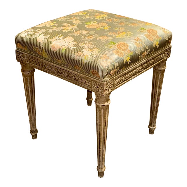 19th C. French Louis XVI Stool For Sale