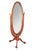 Victorian Antique Victorian Solid Mahogany Cheval Dressing Mirror Ball & Claw Foot 67" For Sale - Image 3 of 15