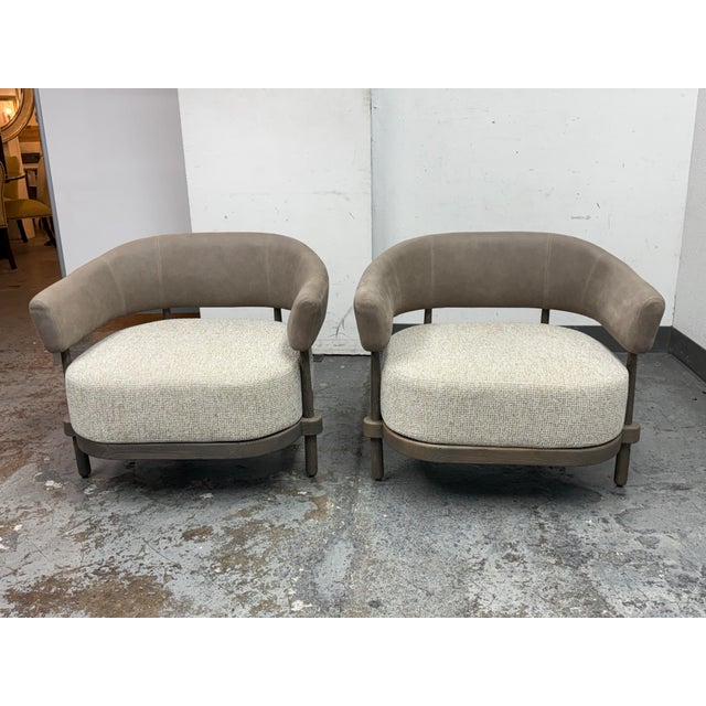 Design Plus Gallery presents a Pair of Gum Lounge Chairs by Christophe Delcourt. This pair of chairs are an ode to French...