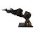Romantic Bronze Sculpture of Two Lovers Kissing – Modern Surrealist Bust – 34” Long For Sale