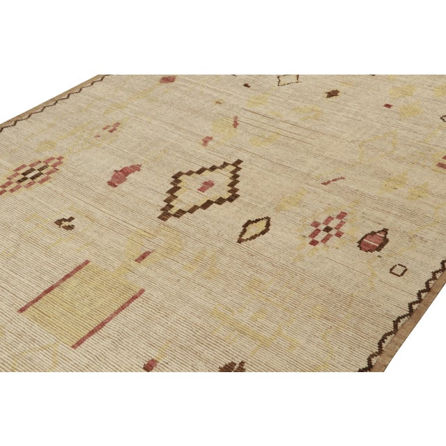 Rug & Kilim Rug & Kilim’s Modern Rug with Beige-brown Geometric Patterns - 14x20 For Sale - Image 4 of 7