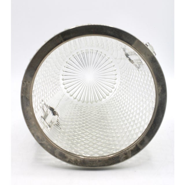 Mid 20th Century Mid 20th Century English Crystal Diamond Cut Ice Bucket For Sale - Image 5 of 7