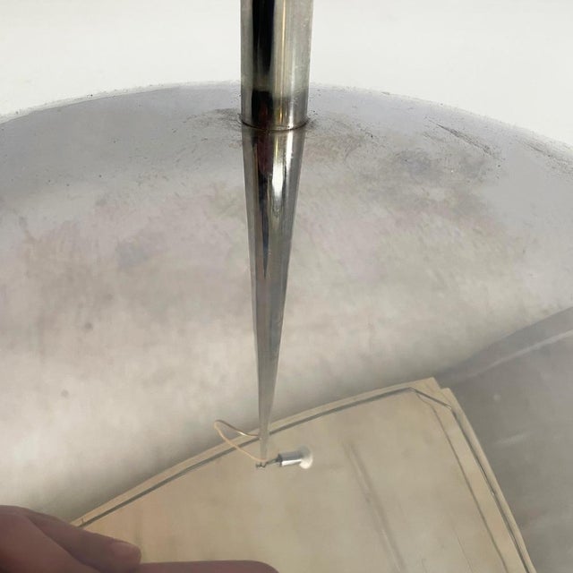 Italian Space Age Chromed Metal Adjustable Floor Lamp attributed to Reggiani, 1970s For Sale - Image 14 of 18