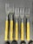 1990s Vintage Cambridge Stainless Steel Flatware Bamboo Look Plastic Handles - Set of 15 For Sale - Image 5 of 6