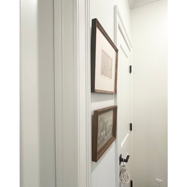 19th Century European Sepia Wash Architectural Landscape Drawing in Pencil & Chalk, Framed For Sale - Image 16 of 16