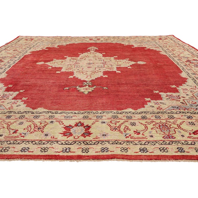Jacobean Antique Turkish Oushak Rug, 09'08 X 12'08 For Sale - Image 3 of 10