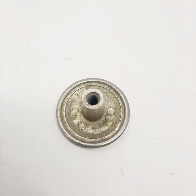 Vintage Mid 20th Century Round Knob Large Floral Gold Metal Handle Ornate Hardware For Sale - Image 4 of 7