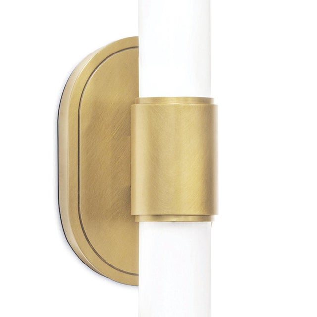 Contemporary Regina Andrew Dixon Sconce Double, Natural Brass For Sale - Image 3 of 6