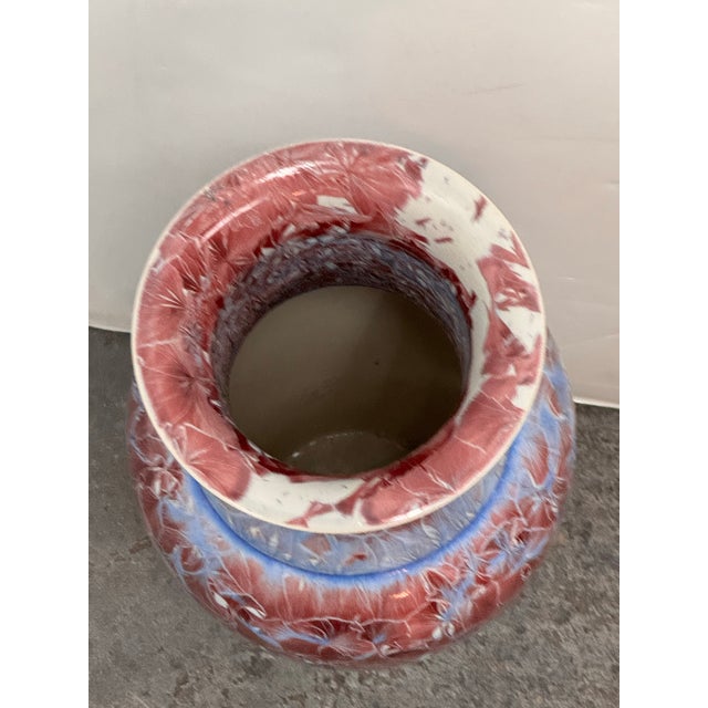 Honshin Fine Art Crystalline Glazing Porcelain Vase For Sale - Image 10 of 12