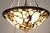 Large Art Deco Alabaster Mosaic Ceiling Light, 1920s For Sale - Image 9 of 14