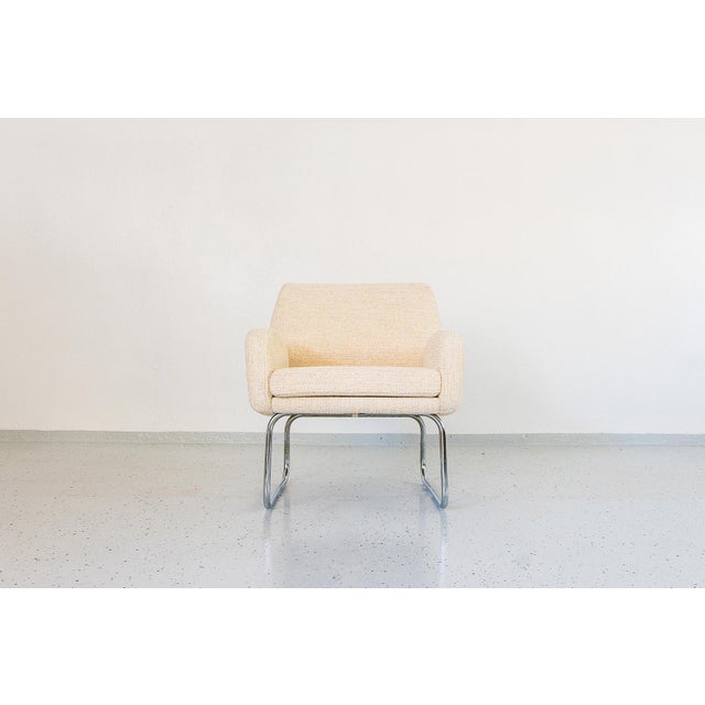 Vintage Sled Base Armchair, Germany, 1970s For Sale - Image 4 of 14