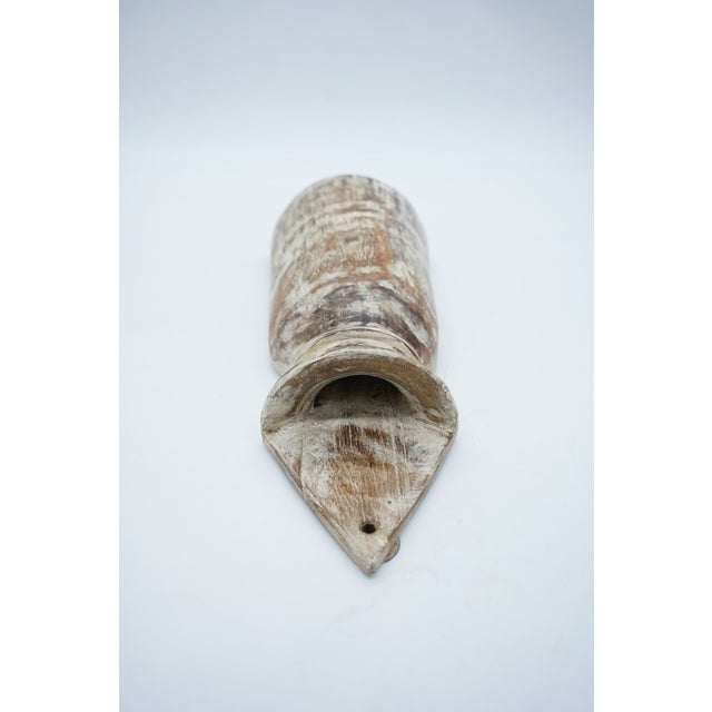 Modern Decorative Wooden Vase Natural Accent for Living Spaces For Sale - Image 6 of 7