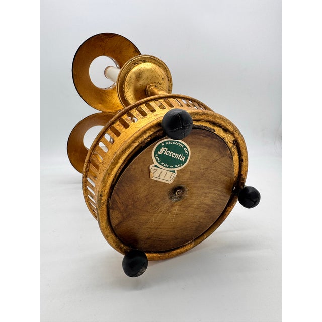 1960s 1960s Italian Florentia Tole Double Light Bouillotte Lamp For Sale - Image 5 of 7