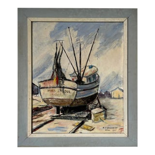 1970's Miss Jaque " Waterhouse" Impressionist Abstract Painting For Sale