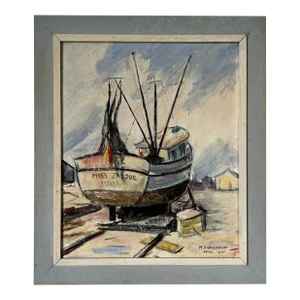 1970's Miss Jaque " Waterhouse" Impressionist Abstract Painting