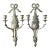 Vintage Solid Brass Double Arm French Style Candle Wall Sconces - A Pair For Sale