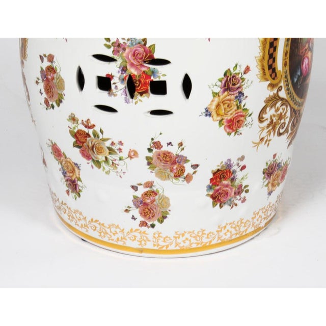 Set of Vintage Japanese Inspired Porcelain Garden Seats For Sale - Image 10 of 18