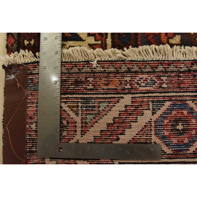Hamedan Runner 3’8” X 9’10” Blue Wool Vintage Tribal Hand-Knotted Rug For Sale - Image 13 of 13