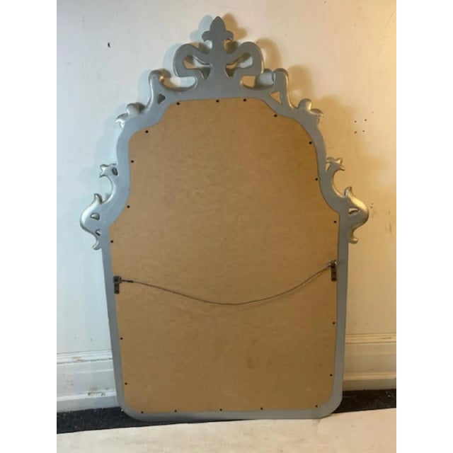 1970s Modern Art Nouveau Silvered Revival Mirror For Sale - Image 9 of 10