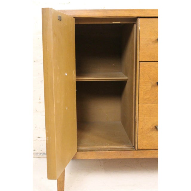 Brown Vintage Mid-Century Modern Three Drawer Walnut Dresser For Sale - Image 8 of 12