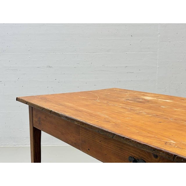 Farmhouse Wooden Table in Softwood, 1960s For Sale - Image 15 of 17