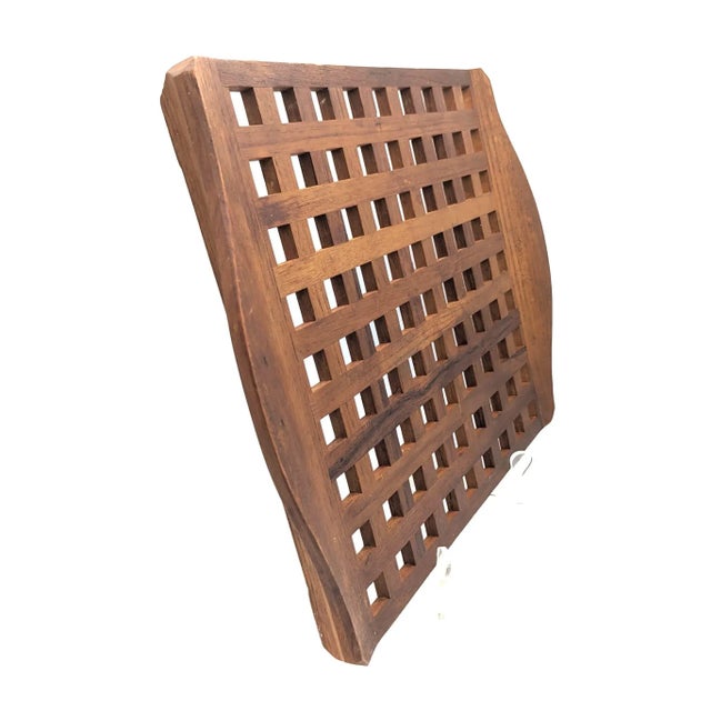 1950s Jens H Quistgaard Teak Wood Trellis Tray For Sale In Miami - Image 6 of 11
