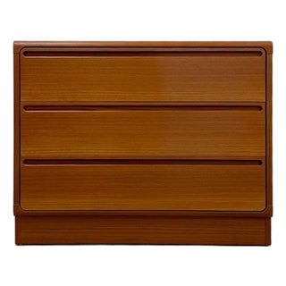 Teak Mid-Century Danish Dresser Torring Mobelfabrik Three Drawer Soft Close For Sale
