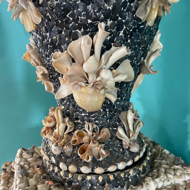 Vintage Shell Vase and Pedestal For Sale - Image 6 of 8