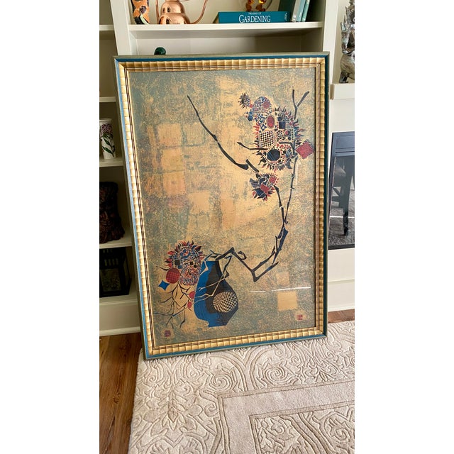 Hoi Lebadang Original Silk Screen Lithograph "La Branche" 1970s Framed & Signed For Sale - Image 14 of 14