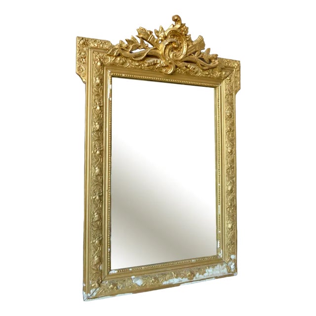 Antique Bohemian Gilt Mirror For Sale