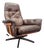 Vintage Swivel Chair in Leather and Wood from Göte Möbler, Sweden, 1960s For Sale
