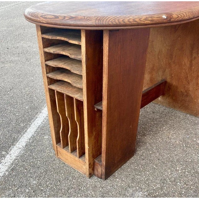 Wood Art Deco Desk with Drawer For Sale - Image 7 of 12