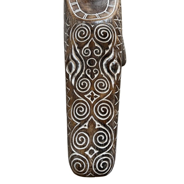 Wood Carved Crocodile Log Bench For Sale In Los Angeles - Image 6 of 6
