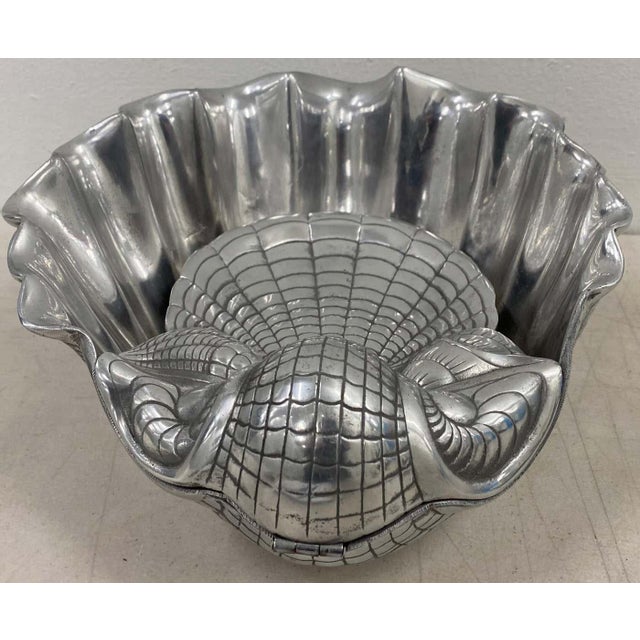 Arthur Court Cast Aluminum Clam Shell Serving Dish by Arthur Court, C.1980s For Sale - Image 4 of 8