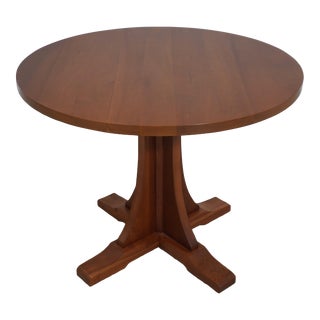 Stickley Round Cherry Arts & Crafts Dinette Table For Sale