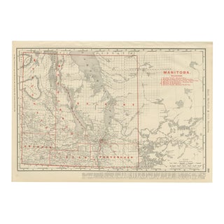 Antique Map of Manitoba with Lake Winnipeg by Ran McNally, 1899 For Sale