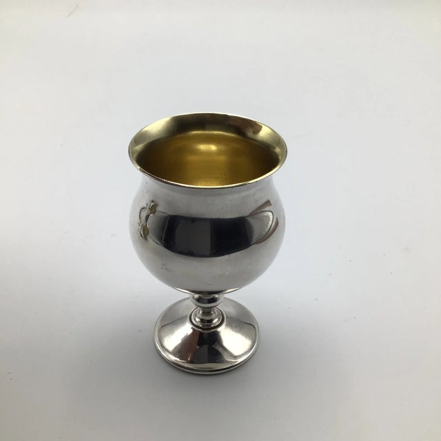 1970s Sheridan Silver Plated Aperitif/Port Miniature Goblets-Set of 4 For Sale - Image 5 of 11
