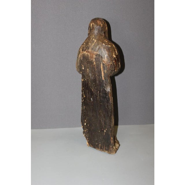 Carved Wood Saint Praying, Burgundy, Late 18th Century For Sale - Image 5 of 15