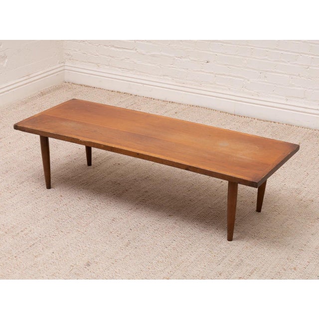 Wood Mid 20th Century Rustic Wood Mid-Century Coffee Table For Sale - Image 7 of 7