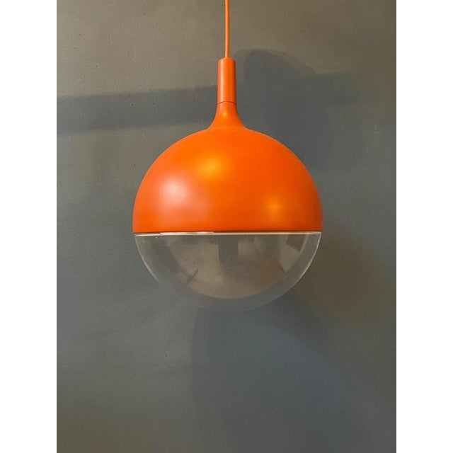 Mid-Century Space Age Orange Väster Pendant Light from Ikea For Sale - Image 6 of 11